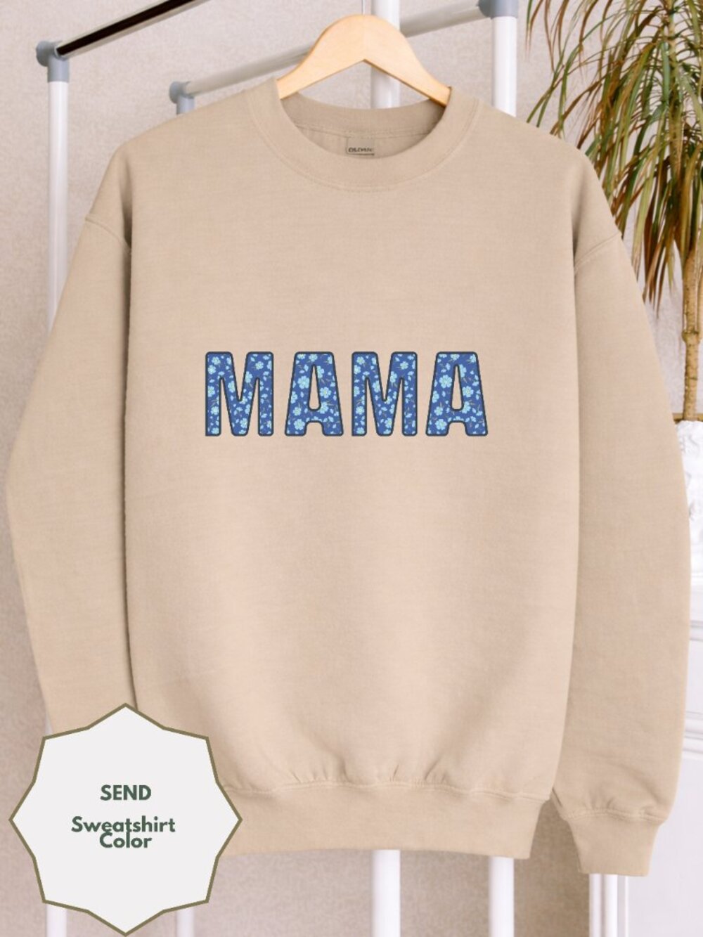 Trendy Floral Sweatshirt Personalized Crewneck Custom Name Cozy Gift Idea